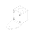 Heavy duty Single Handrail bracket drawing vertical, Special bracket for work lights, TYRI Lights, Accessories