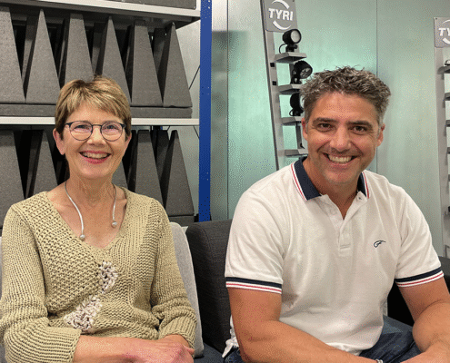 Sibylle Naumann Edgren and Ulrich Frye at TYRI Lights, marking Sibylle’s retirement and Ulrich’s new leadership role in Central Europe.